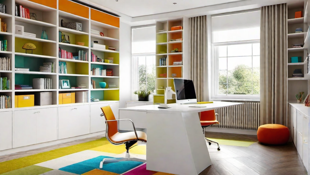 Functional Furnishings: Organized Storage in Bright Study Rooms