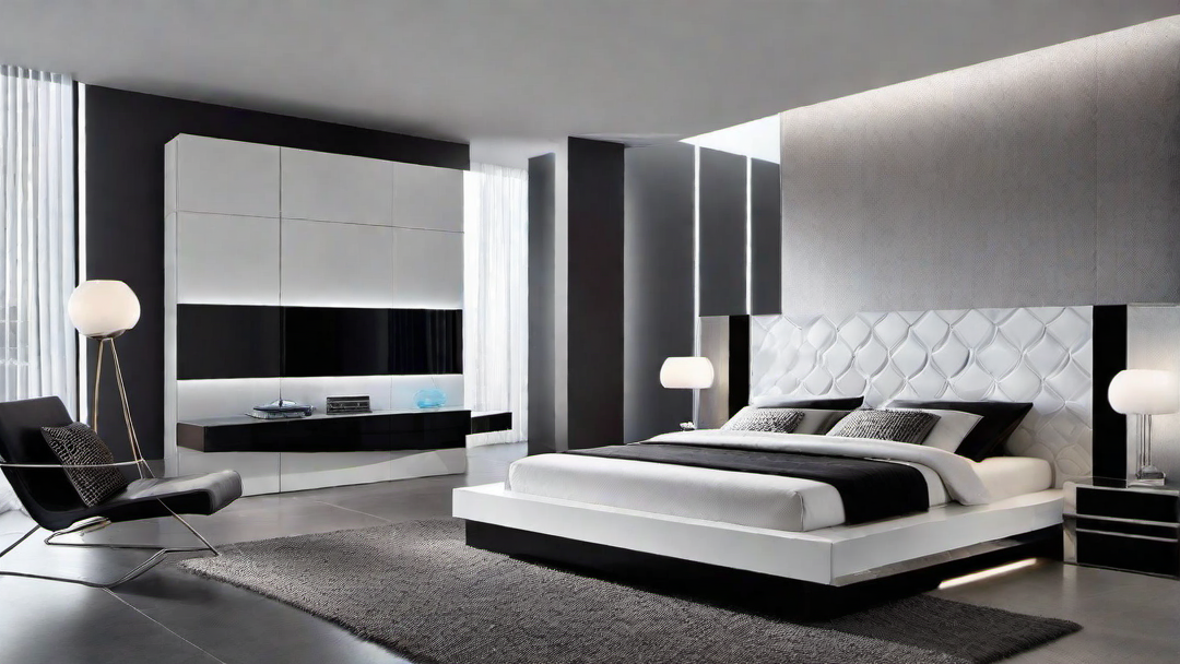 Futuristic Flair: Modern Bedroom with Innovative Furniture