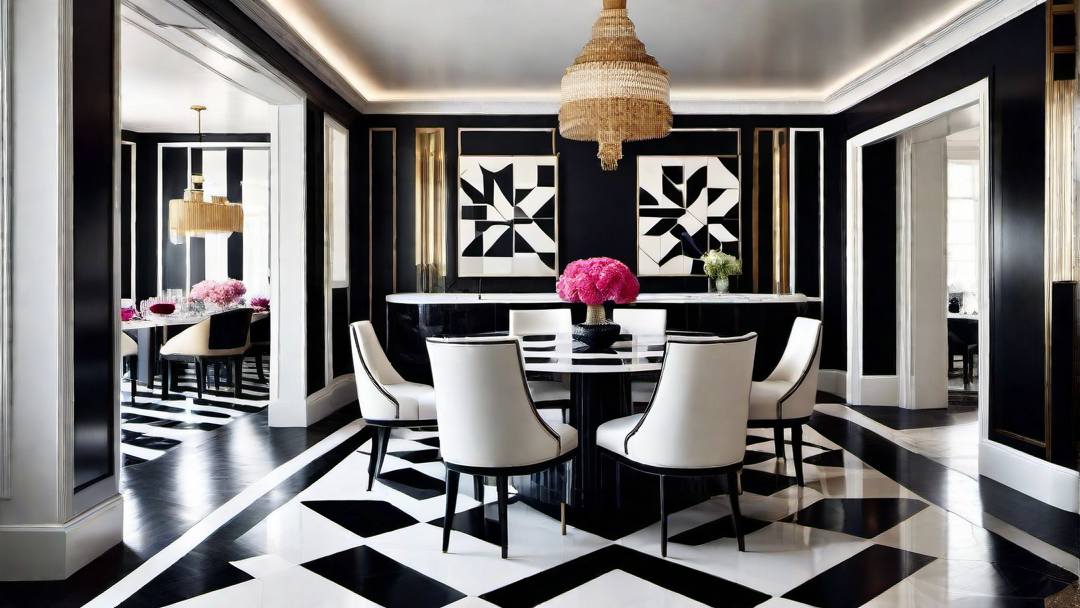 Geometric Glamour: Bold Patterns and Shapes in Art Deco Dining Spaces