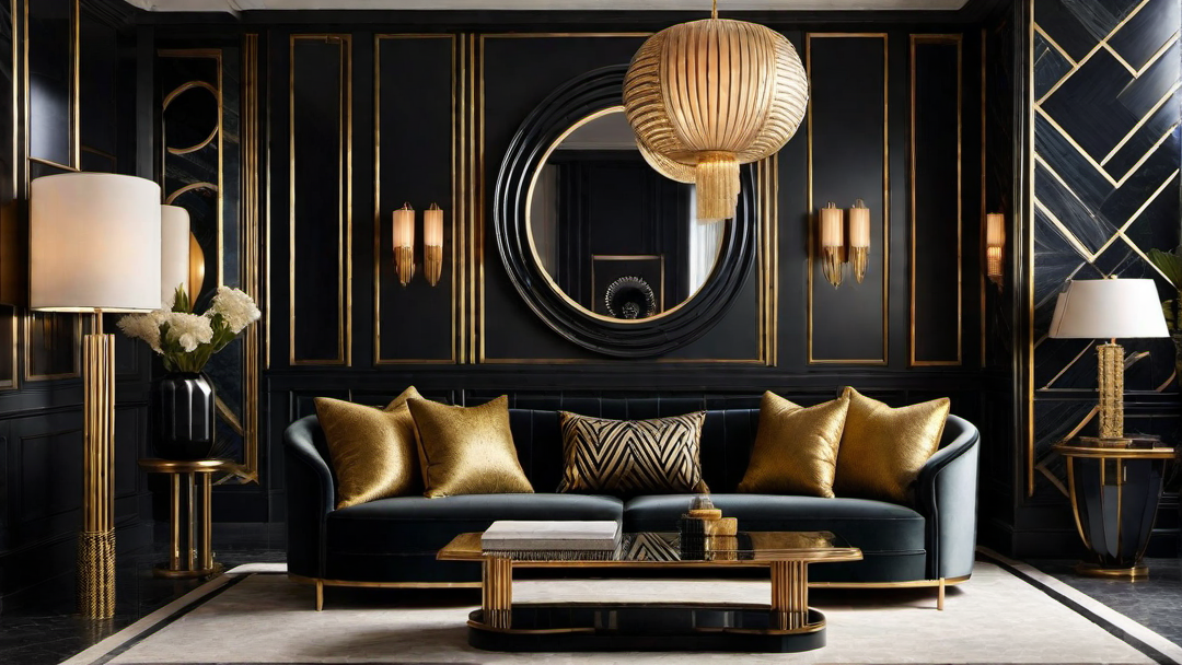Geometric Glamour: Bold Patterns and Shapes in Art Deco Living Rooms