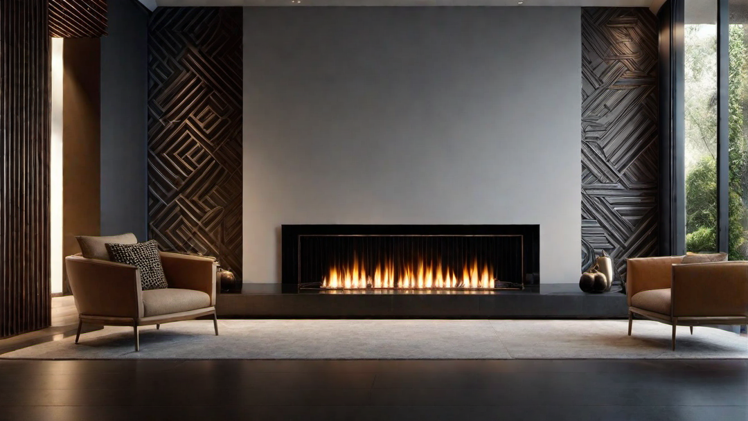 Geometric Marvel: Angular Design Elements in a Contemporary Fireplace