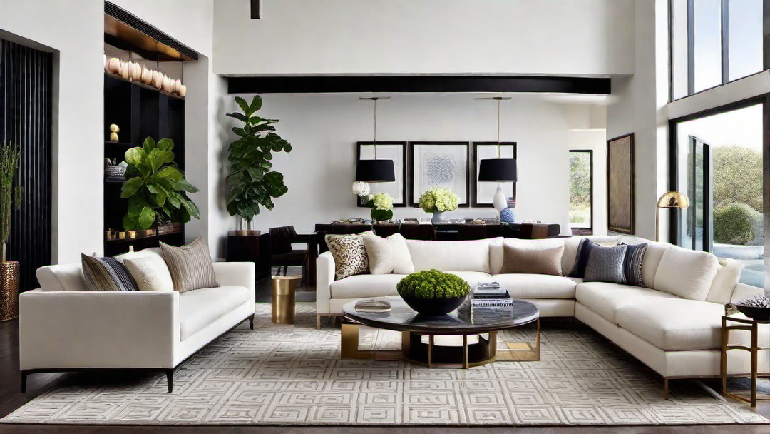 Geometric Patterns and Modern Textures: Contemporary Living Room Decor