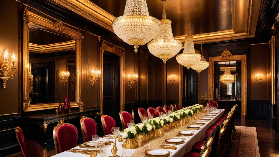 Gilded Splendor: Gold Accents in Victorian Dining Room Decor