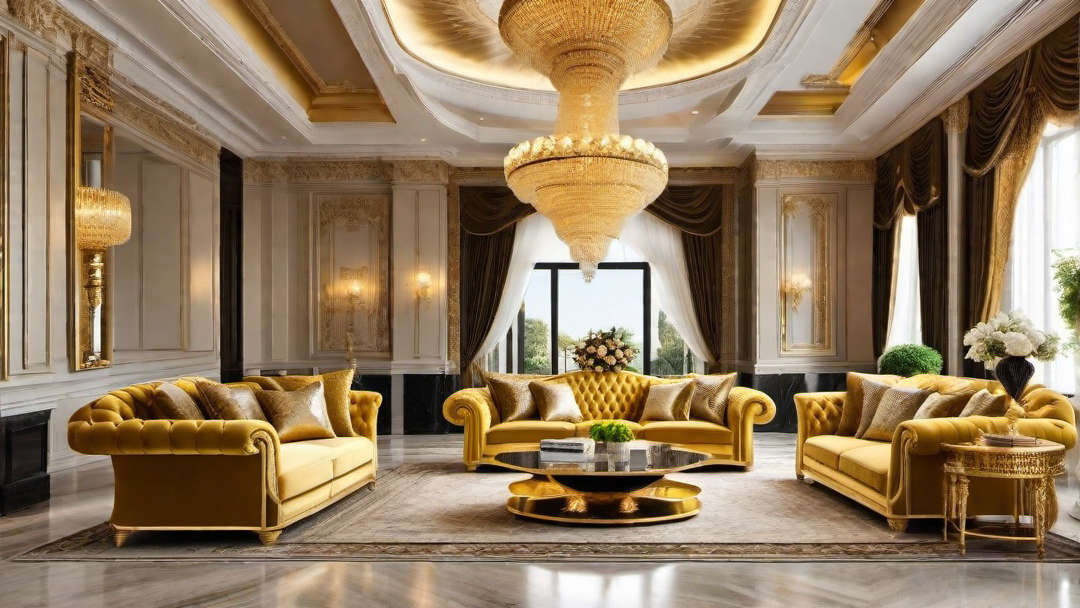 Glamorous Gold: Adding Luxury and Sophistication to the Living Room