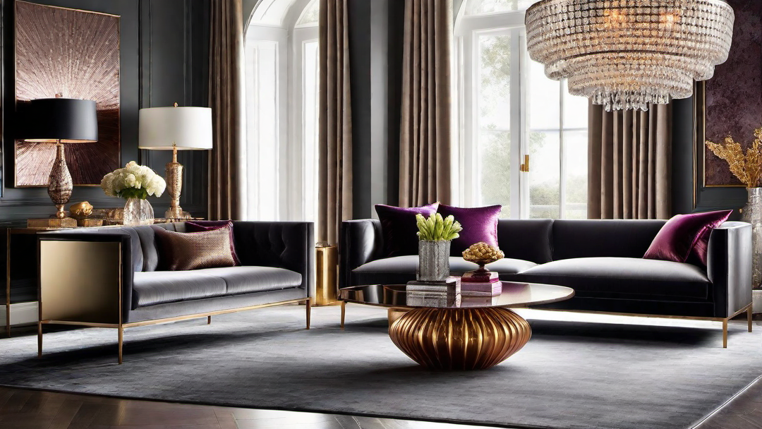 Gleaming Accents: Incorporating Metallics into Living Room Decor