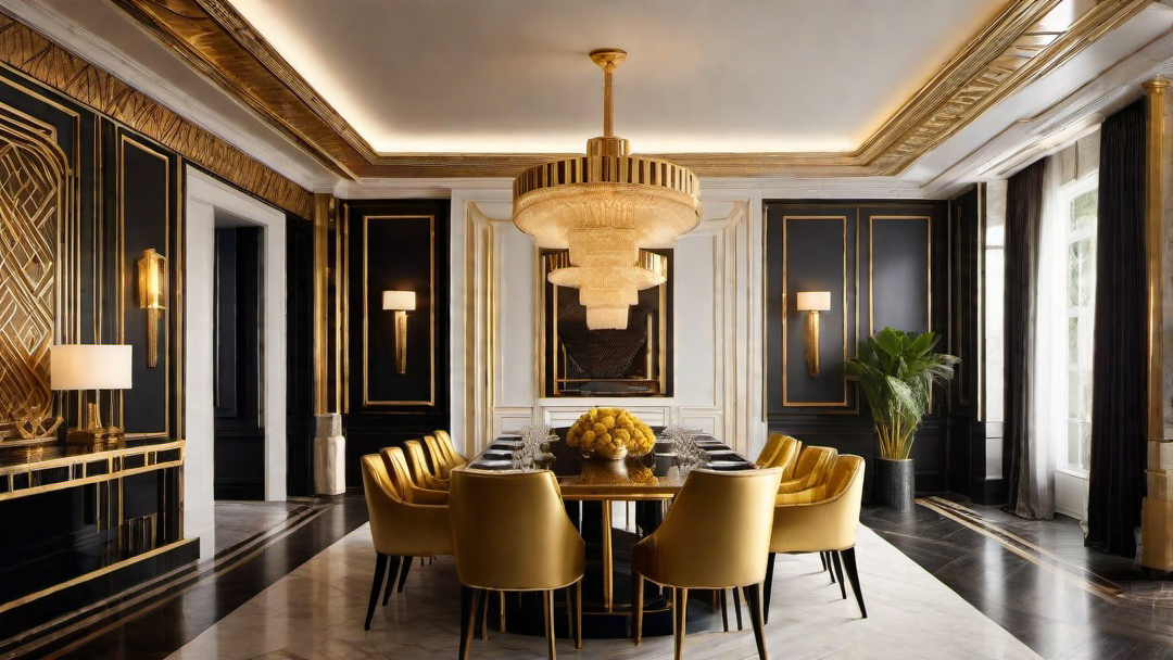 Golden Age: Incorporating Gold Accents in Art Deco Dining Room Designs