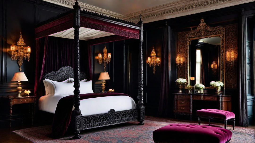 Gothic Revival: Dark and Moody Victorian Bedroom Decor