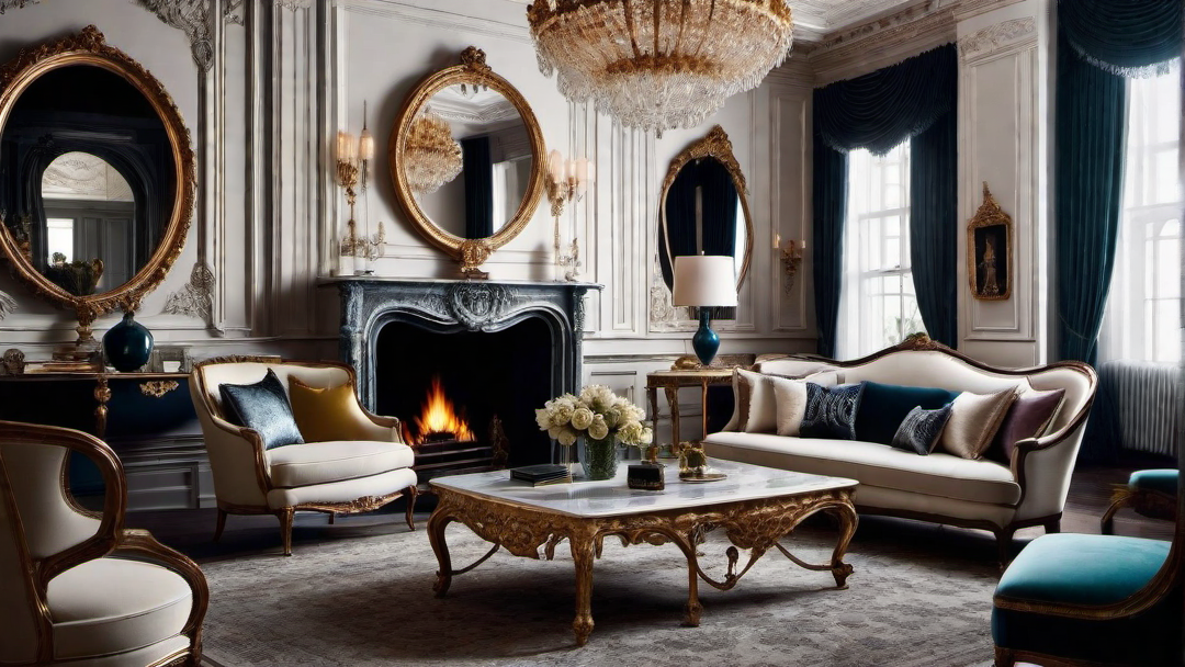 Grand Mirrors: Statement Pieces in Victorian Living Room