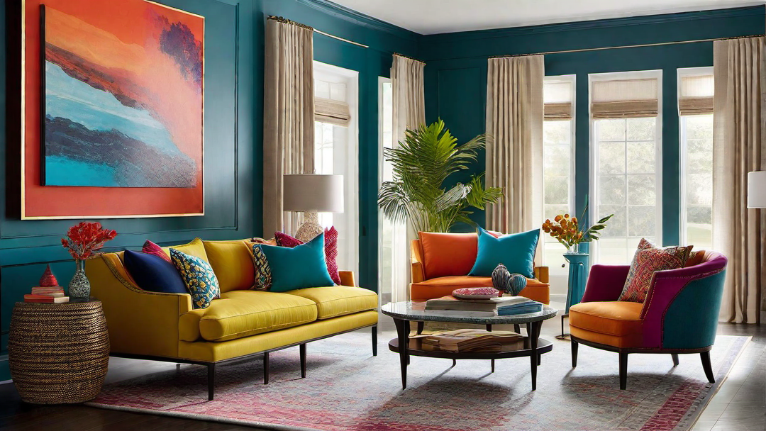 Harmonious Fusion: Blending Colors in Vibrant Great Room Decor