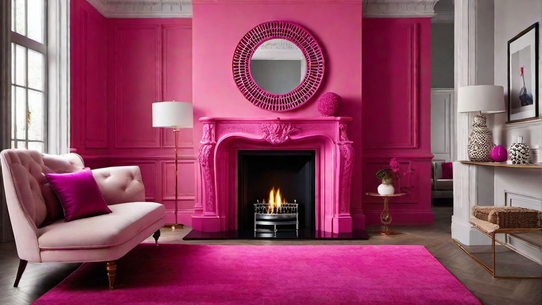 Hot Pink: A Playful and Unexpected Fireplace Design