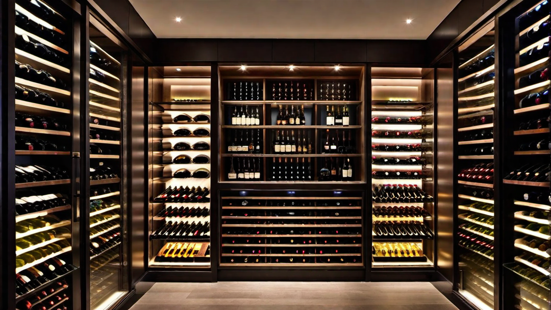 Illuminated Wine Cellar Designs: Contemporary Elegance