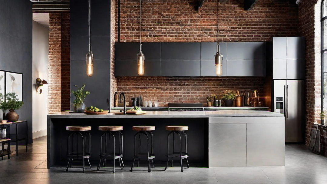 Industrial Charm: Exposed Brick and Metal Finishes