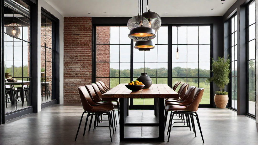 Industrial Fusion: Modern Dining with Urban Elements
