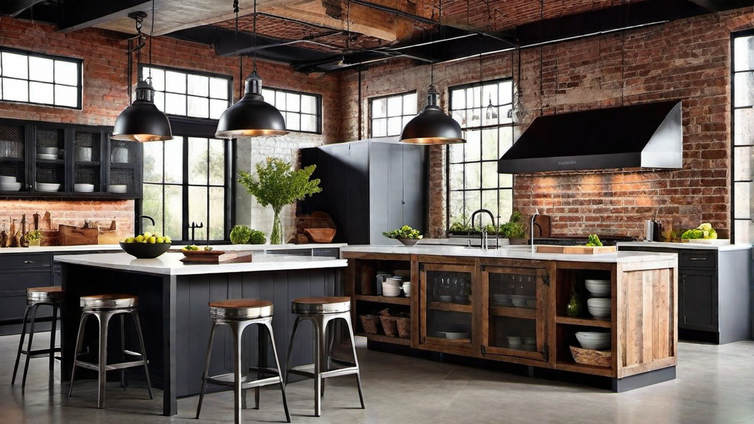 Industrial Influence: Contemporary Kitchen with Raw Materials