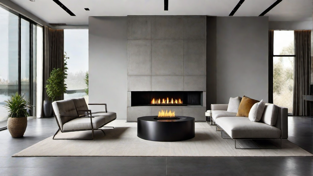 Innovative Materials: Industrial Style Fireplace