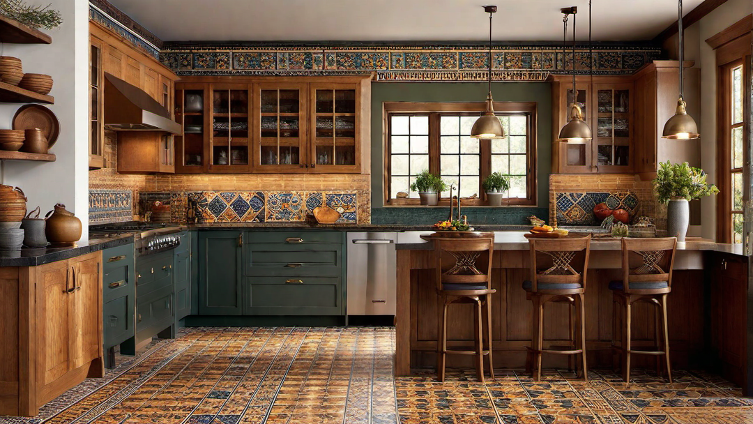 Intricate Patterns: Tile and Textile Details in Craftsman Design