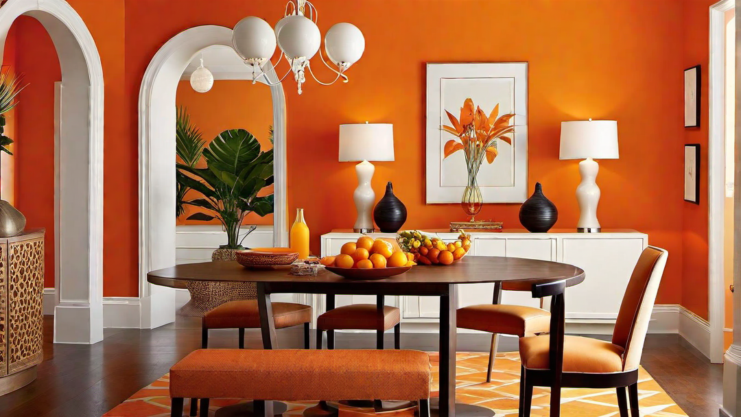 Invigorating Orange: Energizing the Dining Space