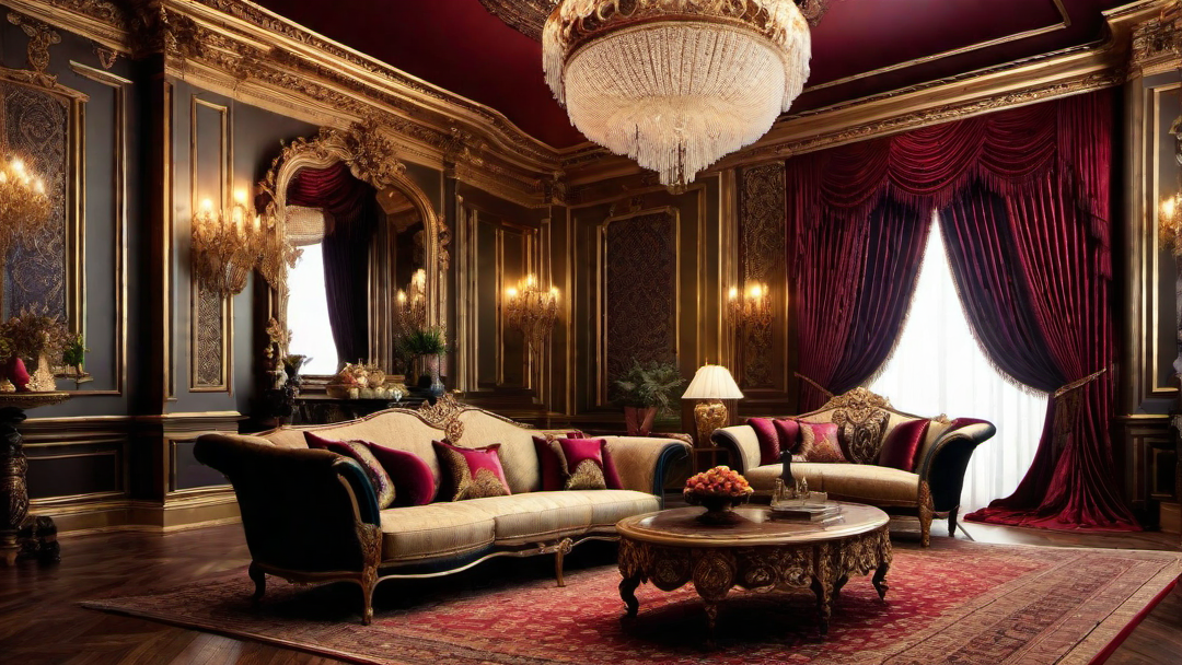 Lavish Drapery: Luxurious Curtains and Drapes in Victorian Living Room