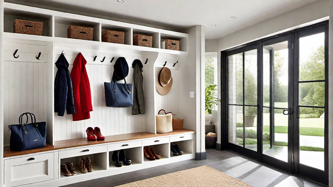 Light and Airy: Mudroom with Large Windows and Skylights