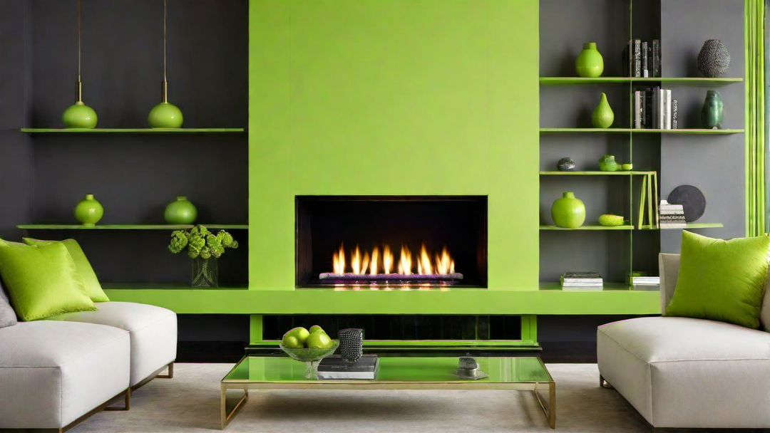 Lime Green: Adding a Pop of Color to the Fireplace Surround