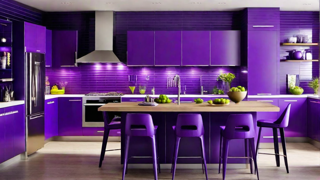 Luminous Purple: Unique and Playful Color Scheme for Kitchen Decor