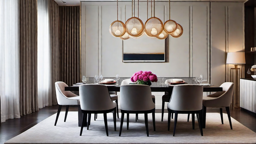 Luxurious Comfort: Plush Seating in a Modern Dining Room