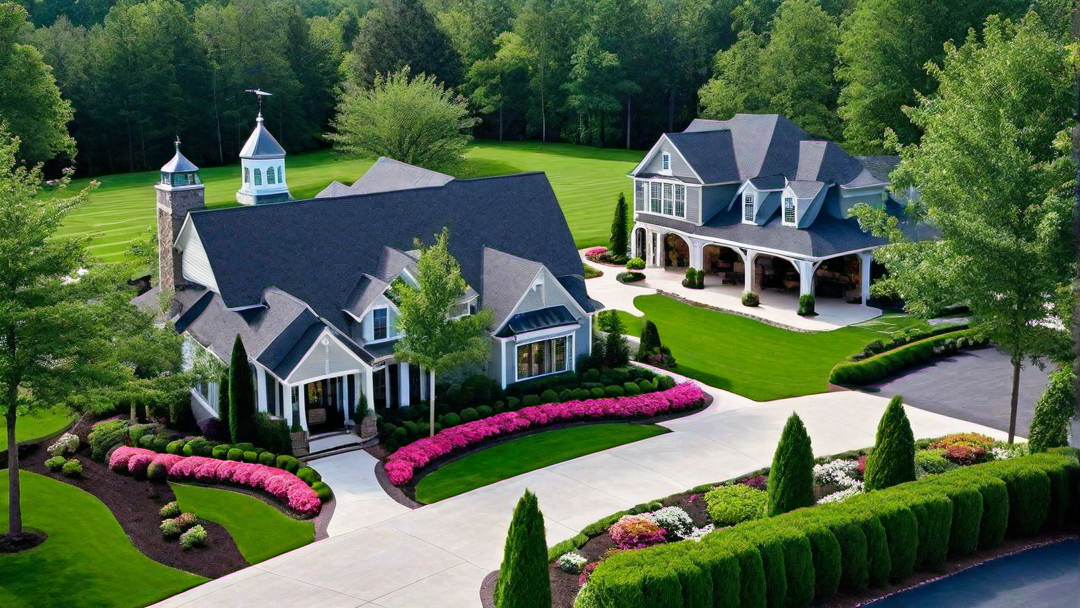Luxurious Landscaping: Manicured Gardens and Pathways