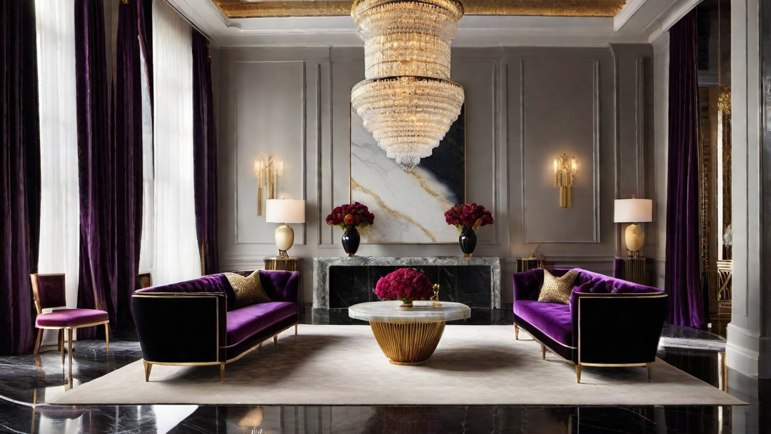 Luxurious Materials in Art Deco Great Room Design