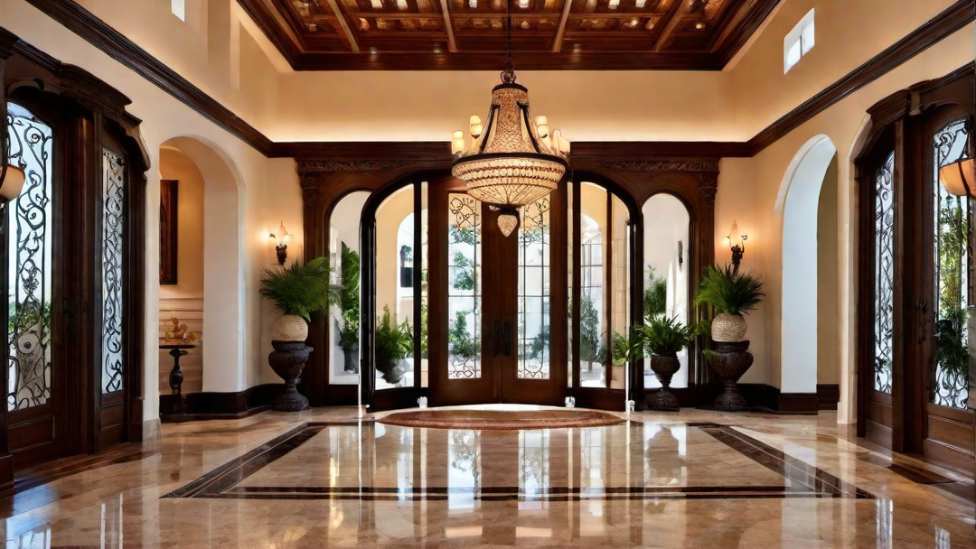 Majestic Entryways: Grand Doors and Impressive Foyers