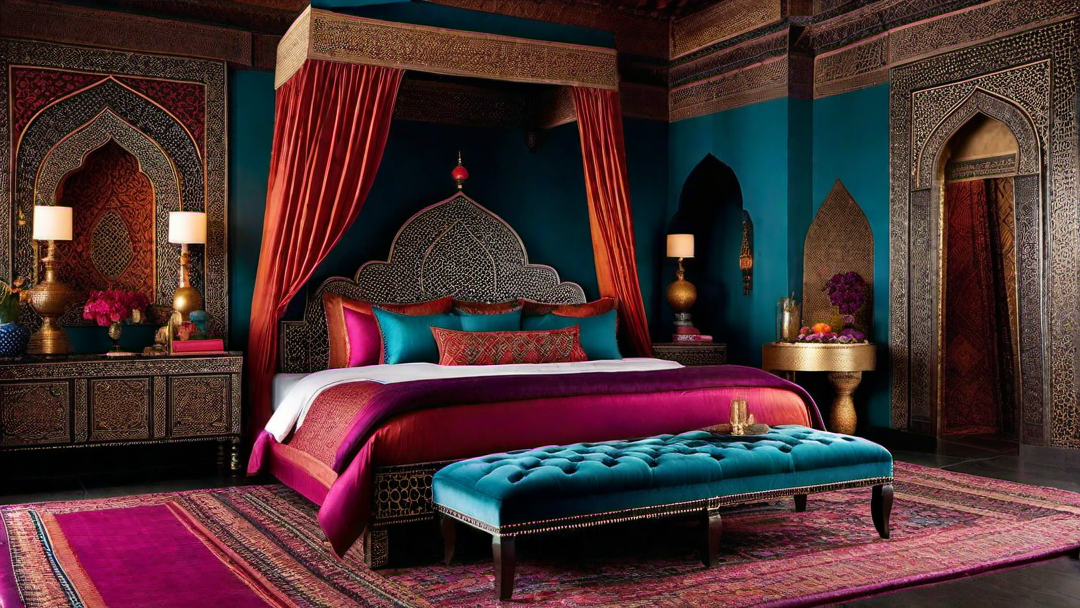 Majestic Morrocan: Exotic Colors and Patterns for a Lavish Bedroom