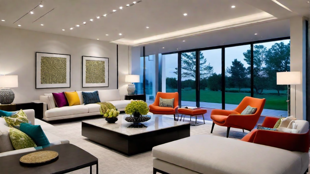 Minimalist Approach: Simplistic Elegance in Vibrant Great Rooms