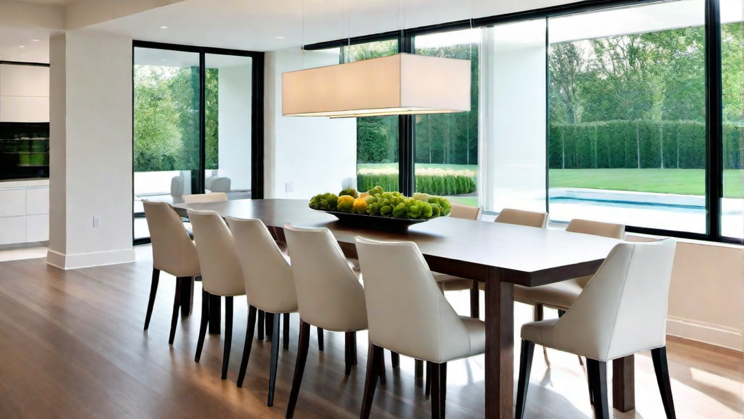 Minimalist Elegance: Clean Lines and Luminous Dining Space