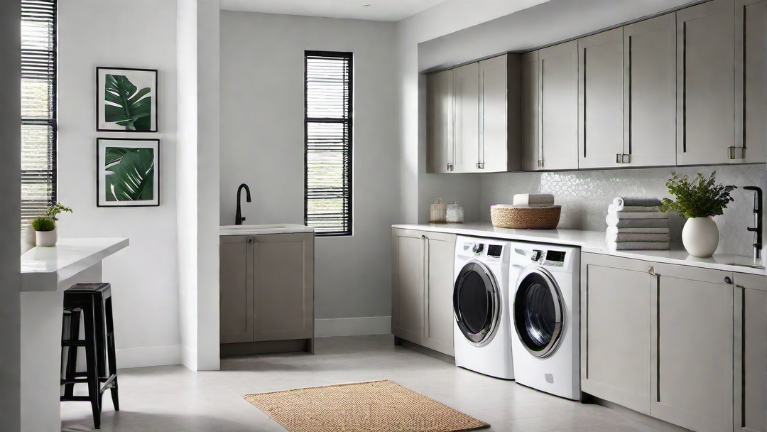 Minimalist Elegance: Clean Lines and Simplicity in a Contemporary Laundry Room