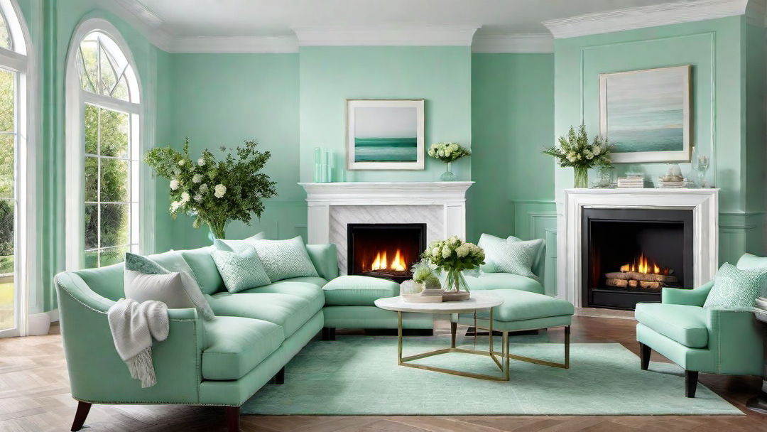Minty Fresh: Refreshing Fireplace in Calming Mint Colors