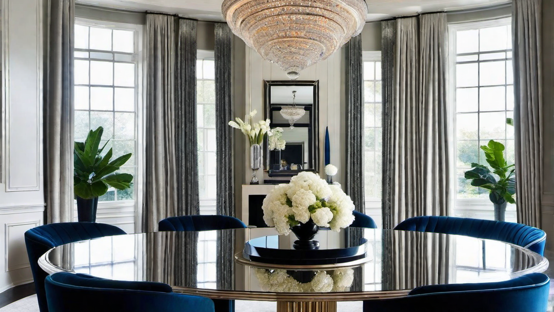 Mirror Magic: Art Deco Dining Room Decor with Mirrored Accents