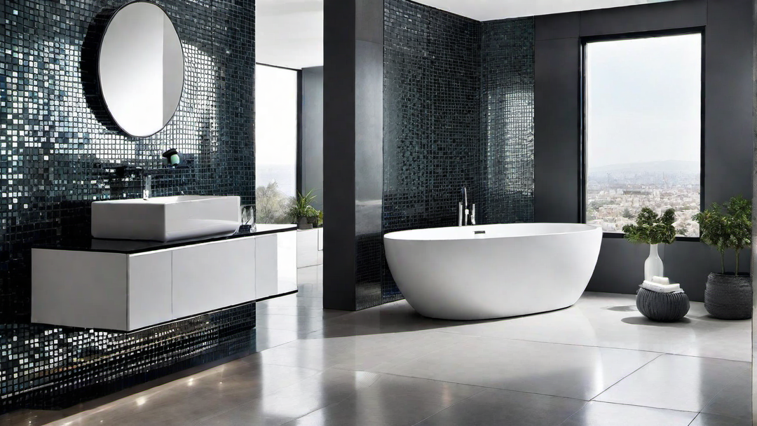 Mirrored Tiles: A Dazzling Statement in Modern Bathrooms