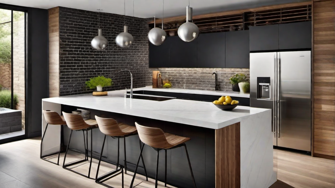 Mixed Textures: Contemporary Kitchen with Contrasting Surfaces