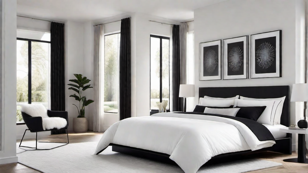 Monochrome Magic: Black and White Modern Bedroom