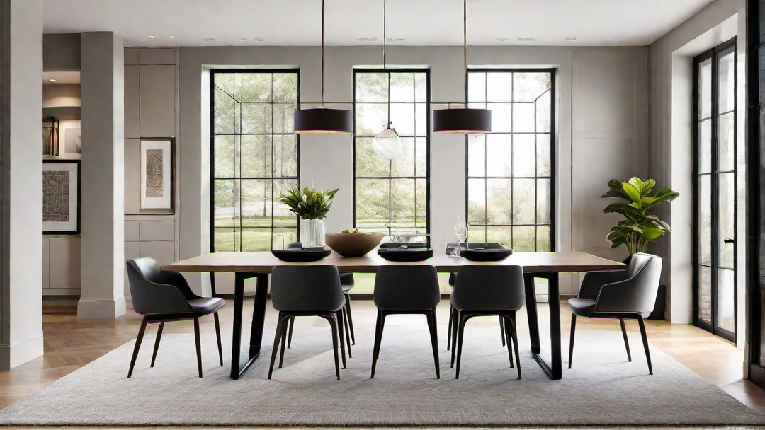 Multifunctional Spaces: Modern Dining Room and Home Office Combo