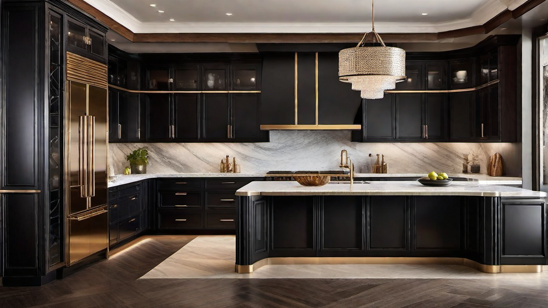 Natural Elements in Art Deco Kitchens: Wood and Stone Accents