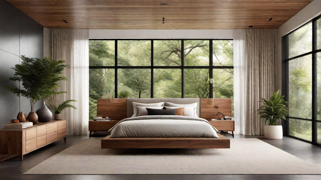 Natural Harmony: Modern Bedroom with Organic Elements