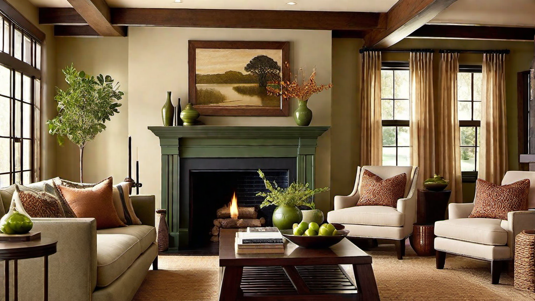 Nature-Inspired Palette: Earthy Colors in Craftsman Style Living Rooms