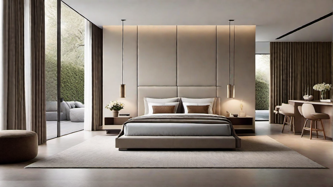 Neutral Palette: Contemporary Bedroom with Earthy Tones