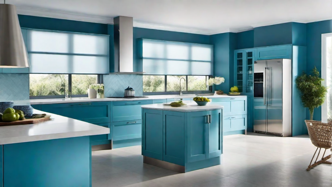 Ocean Blue: Calm and Serene Kitchen Space