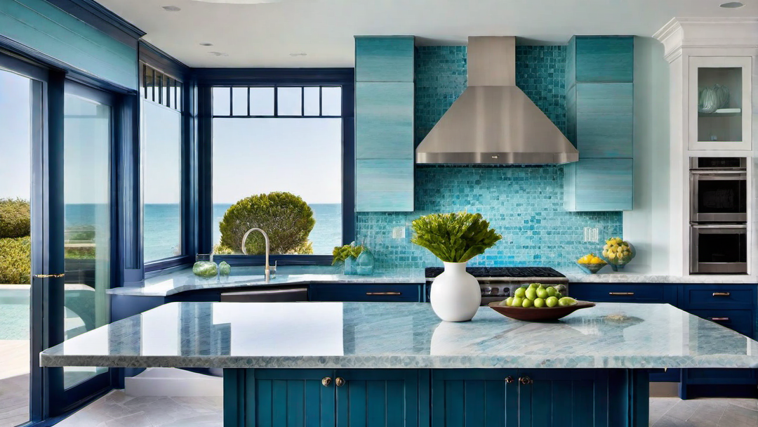 Oceanic Oasis: Blue Hues for Coastal Kitchen Vibes
