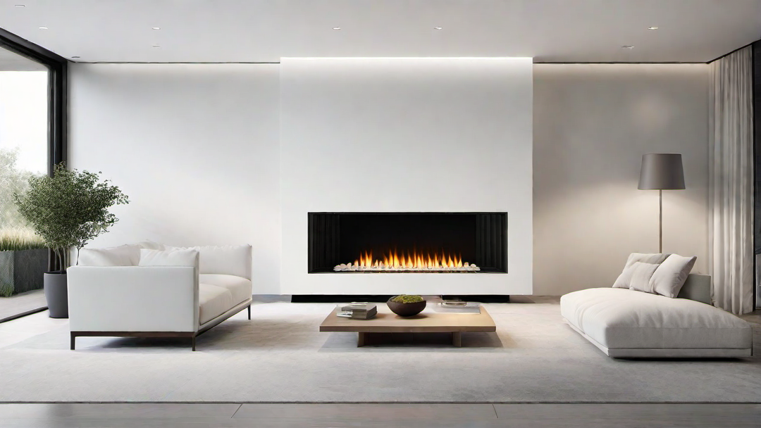 Open and Inviting: Modern Fireplace with Clean Lines