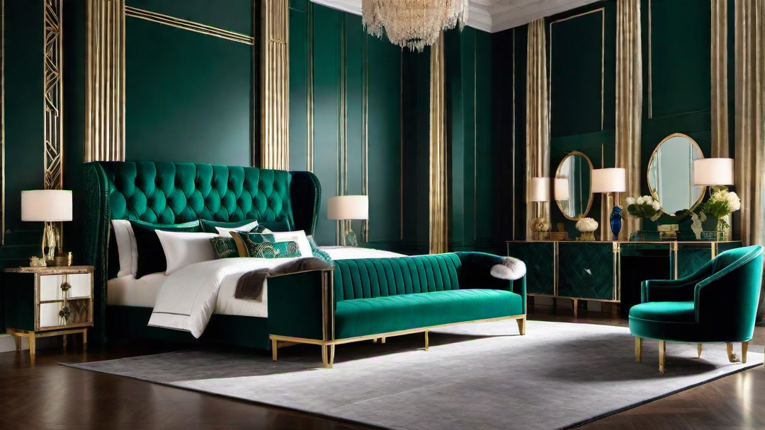 Opulent Glamour: Luxurious Art Deco Bedroom Design