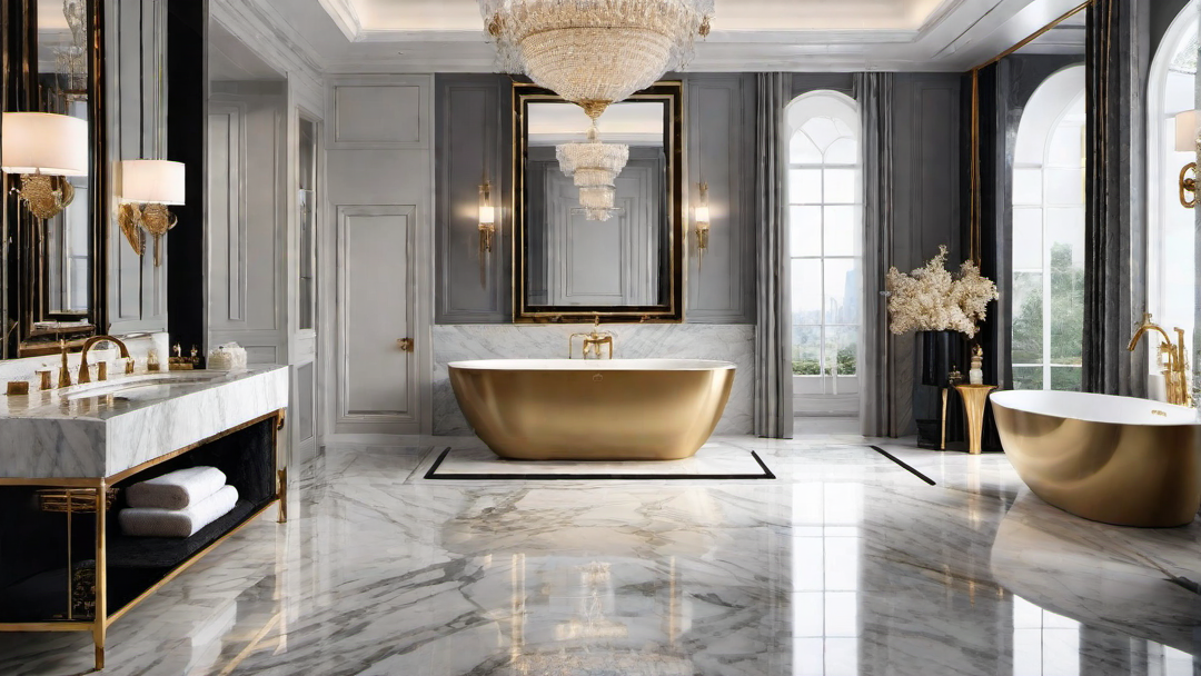 Opulent Marble: Luxurious and Shimmering Bathroom Surfaces