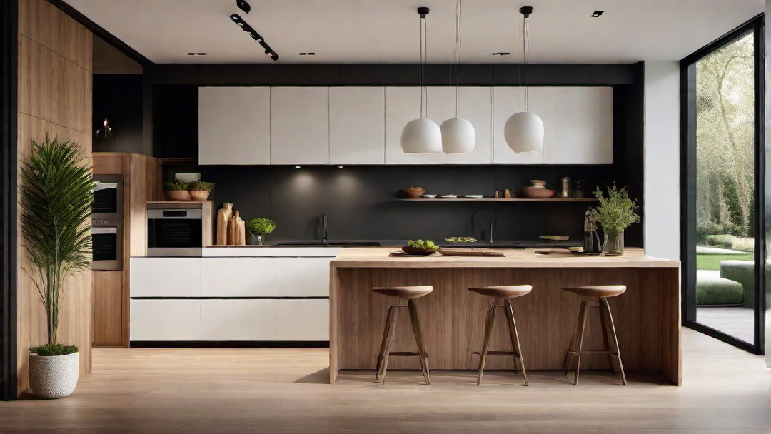 Organic Elements: Contemporary Kitchen with Natural Wood Accents