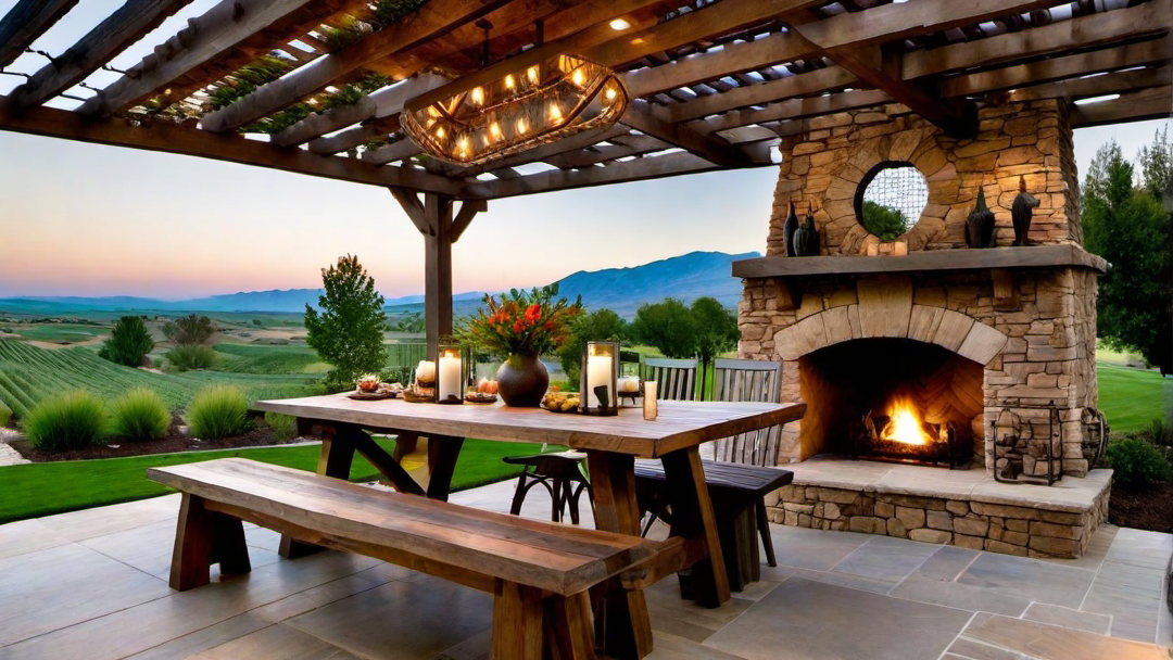 Outdoor Connection: Al Fresco Dining in Ranch Style Setting